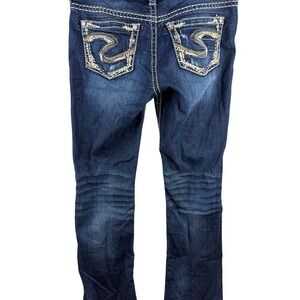 Silver jean co. Men 29x33 Low Blue Denim Thick Stitch western work‎ wear